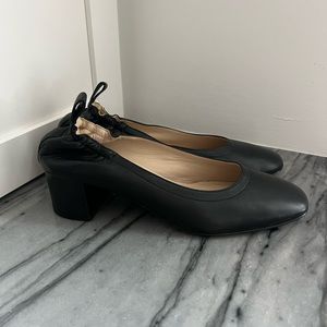 Everlane Black Leather Day Glove Block Heels
